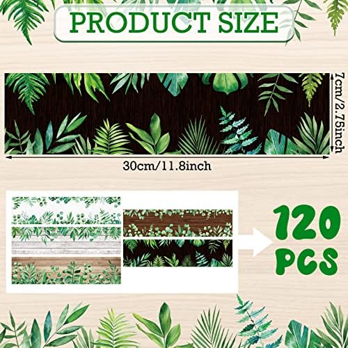 Fuutreo 118 ft Gredenery Border Bulletin Board Borda Folhas Folhas Trimestão de borda sala de aula de volta à escola Decorações