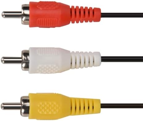 Console de jogo Jopwkuin AV Cable, Audio Stéreo Cable Jaqueta flexível Conectores codificados por cores acima da capacidade