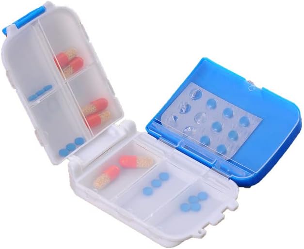 5pcs Caixa de armazenamento de organizador dobrável de comprimidos dobrável Organizar mini comprimidos caixa de