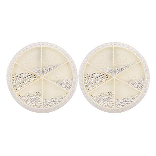 2 caixas 6 contas de grade salão de unhas artesanato de manicure Diy Diy Decoração acessórios para unhas arte