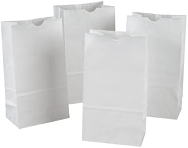 Sacos de Kraft de Rainbow, 6 x11, branco, 50 sacos