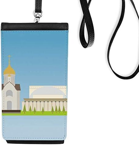 Novosibirsk russia nacional símbolo telefonia bolsa pendurada bolsa móvel bolso preto bolso