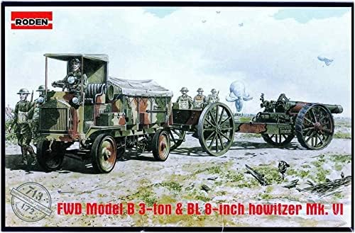 ローデン Roden RE72713 1/72 Primeira Guerra Mundial Exército dos EUA FWD Modelo B 3 toneladas Carro BL 8 Campo Mk.6 Modelo de Plástico