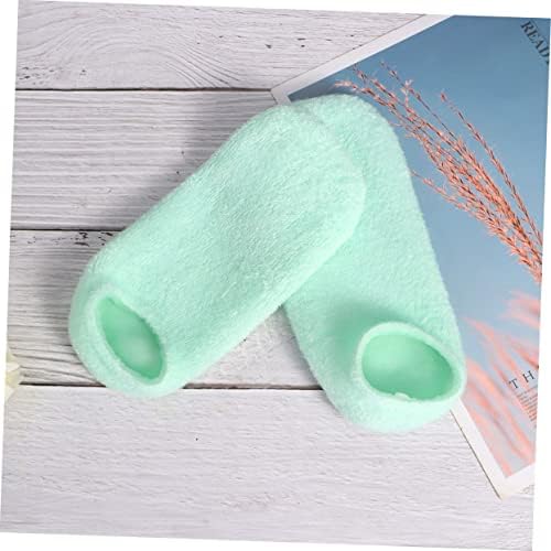 Hemotão 1 par meias hidratantes meias de calcanhar áspero meias de pegada meias de gel de meias para hidratantes meias