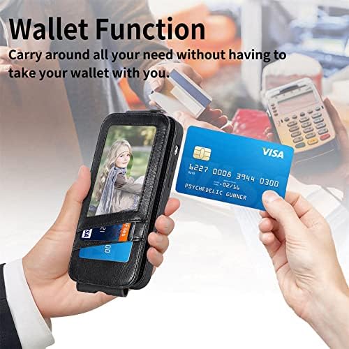 Caixa de carteira de flip-flip para zte Libero III 5G Caixa de carteira, caixa de crédito embutida de couro premium