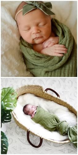 Little Jump 3 Pack Muslin Swaddle Cobertoras sólidas, grandes 47 x 47 polegadas de musselina cobertores para meninas e meninos, bebê recebendo swaddles, presentes para recém -nascidos