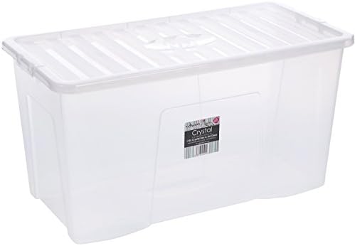 Caixa de armazenamento WHAM 11500 da coleção de soluções de armazenamento, polipropileno, 79,5 cm x 39,5 cm x 40 cm, transparente
