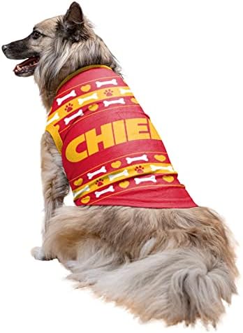 NFL Kansas City Chiefs Pet Dog Lightweight Pullover Sweater Tamanho grande