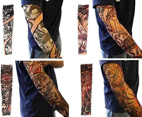 Ewanda Store 20pcs Conjunto de mangas temporárias de tatuagem Fake Art Body Art Arm Stokings Acessórios - Design Tribal,