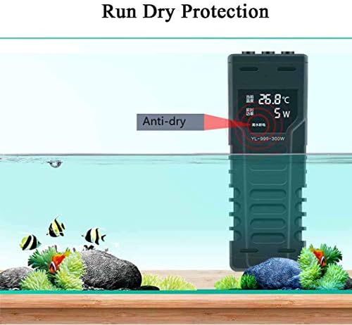 Aquecedor de aquário submerso submersível, aquecedor de peixes LED mais quente do termostato/controlador de temperatura de água com eficiência energética, com controlador de temperatura externa