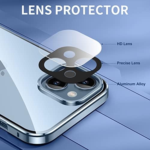 Jonwelsy Anti Peeping Case para iPhone 14, 360 graus de vidro da frente e traseira da privacidade, tela anti -espião, pára