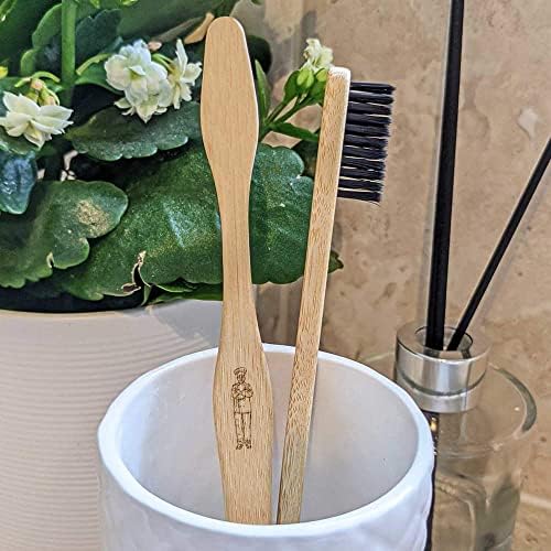 Escova de dentes de bambu 'mal -humor