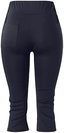 Calça de ioga feminina snksdgm com bolso de ioga de bolso de ioga bolsões de cintura alta calças de treino casual de cintura alta yoga