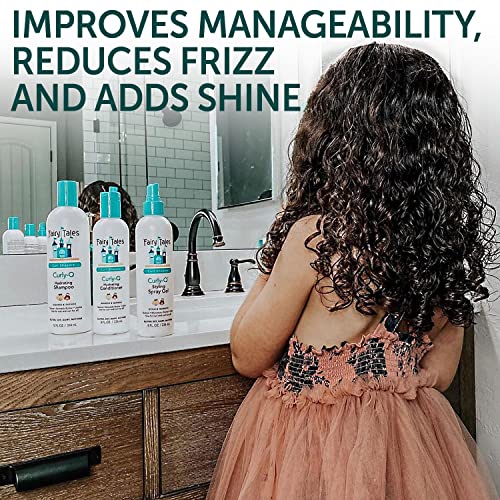 Contos de fadas Curly Q Daily Kids Shampoo e Condicionador Para Cabelos Curly - Hidratante Crianças Shampoo e Condicionador Conjunto