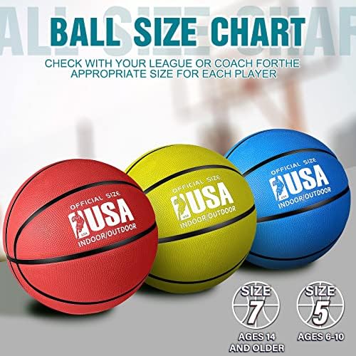 Libima 3 pcs tamanho oficial 5 7 basquete interno de basquete de borracha de borracha externa para treinar basquete