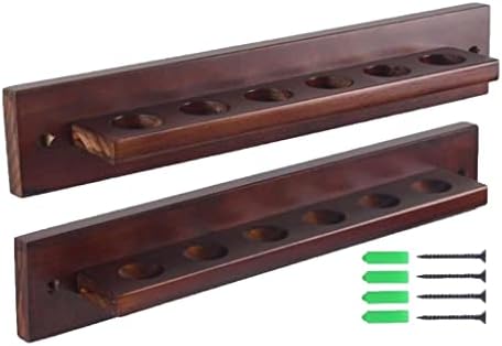 WYFDP de 6 buracos rack de haste de bilhar profissional Cue rack de parede montado em parede de madeira bilhar de madeira