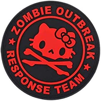 Hello Kitty Zombie Response Response Team Militar Hook Loop Tactics Morale Pvc Patch