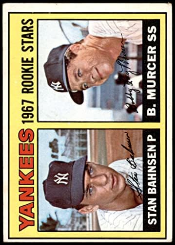 1967 Topps # 93 Yankees novatos Bobby Murcer/Stan Bahnsen New York Yankees VG Yankees