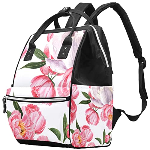 Sacos de fraldas de fraldas de fraldas de fraldas aquarela mamãe mamãe de grande capacidade Bolsa de enfermagem de enfermagem para cuidados com o bebê