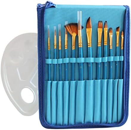 SXDS 12 peças conjunto de pincel de nylon conjunto de pincel profissional conjunto de suprimentos escolares de materiais de pintura