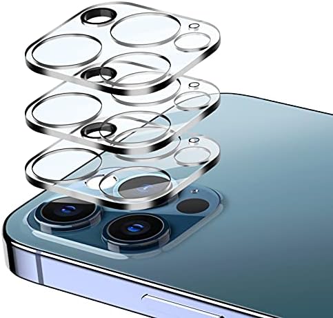 EGV [Protetor de lente da câmera de 3 pacote Compatível com o iPhone 12 Pro 6,1 polegadas [vidro temperado premium] [anti-arranha] [Case Friendly] 99,99% transparência