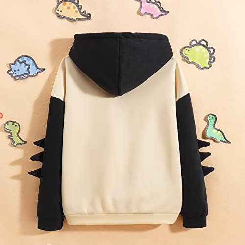 Gliglittr Feminino de dinossauro fofo moletom com capuz Kawaii Pullover Casos Blocos Capuzes Aestéticos adolescentes Tops quentes