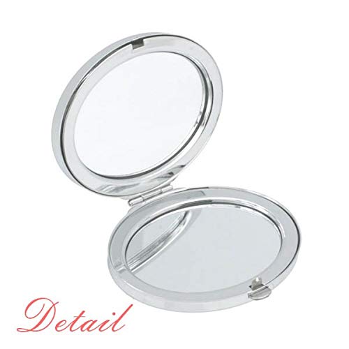 Hare Black and White Animal espelho portátil dobra maquiagem de mão dupla lateral óculos