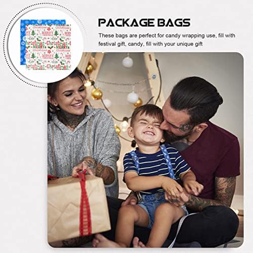 Aboofan 4pcs Bolsas de tração de Natal de Natal Jumbo Gift Schat Sacks Presents Sacos de embalagem sob a decoração de