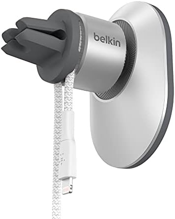 Montagem de ventilação de carro magnética Belkin - Montagem de carro compatível com magsafe e carregador de carro rápido de porta