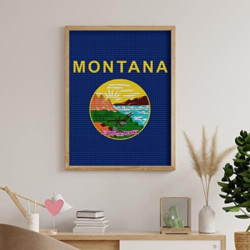 Montana California State Flag Diamond Painting Picture Art Art Tela Full Drill Drill Pictures Crystal Pictures Home Office