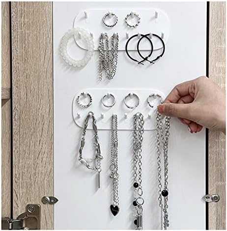 Porta de colar montada na parede Andiker, organizador de jóias pendurado com 12 ganchos, jóias para pulseiras de colar, brincos e chaves
