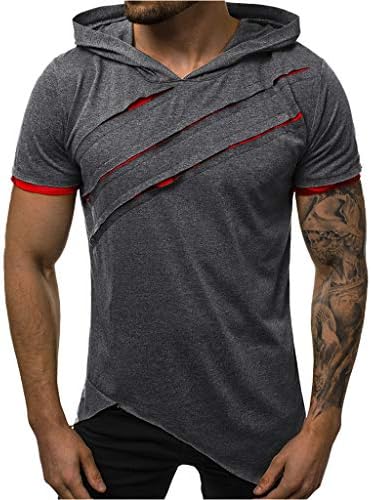 Camisas masculinas casuais estilosas de camisa rasgada