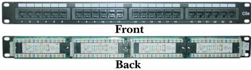 Painel de patch de porto de 24 portas de 24 port, 19 , painel de remendo horizontal rackmount Cat5e, painel de montagem de
