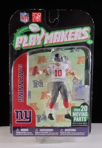 2011 McFarlane Playmakers Eli Manning Giants Figura de ação de 4 polegadas