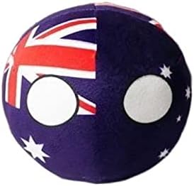 Bisavch PLUSHILLES PLUSHILES POLANDBALL 7,9 polegadas de brinquedo de brinquedo de brinquedo Country Anime Cosplay Mini travesseiro Decoração de casa, Austrália, 7,9 polegadas