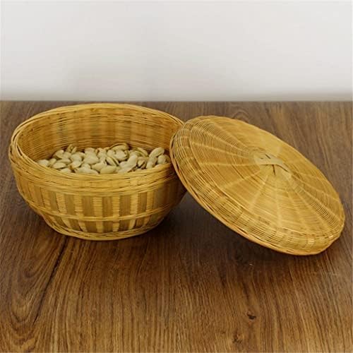 N/A cesta de chá com tampa, cesta de ovos, cesta de frutas, cesta de armazenamento, cesta de tampa, produtos artesanais (cor: a,