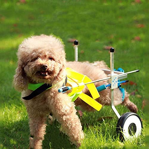 Cadeia de rodas de cachorro ZZXY, duas rodas carrinho ajustável, 7 tamanhos para reabilitação das pernas traseiras, para pernas traseiras Reabilitação Dog Walk, leve peso, montagem fácil