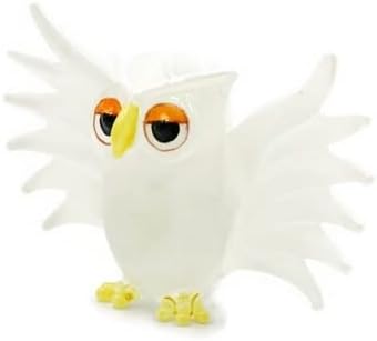 1ShopForyou Design Glass White Tiny Owl Mini Glass Animal Animal Fazenda Miniatura Miniatura Baneada Arte No.4