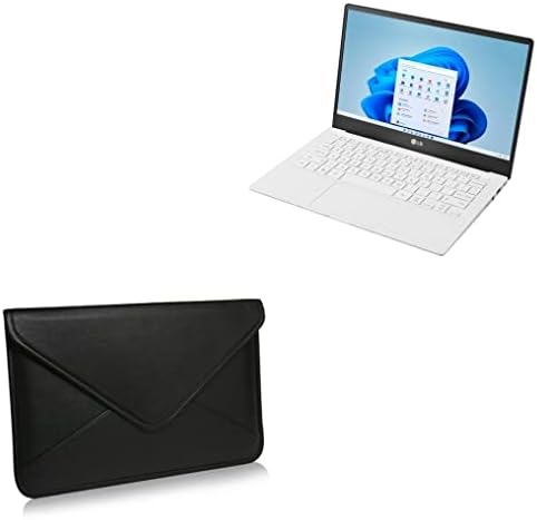 Caixa de onda de caixa compatível com LG Ultra PC 13 - Bolsa mensageira de couro de elite, design de envelope de capa de couro