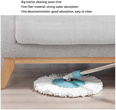 Spin Mop Wringer Bucket Set - Para limpeza do piso da cozinha em casa - Uso molhado/seco com 2 cabeças de esfrega de microfibra laváveis