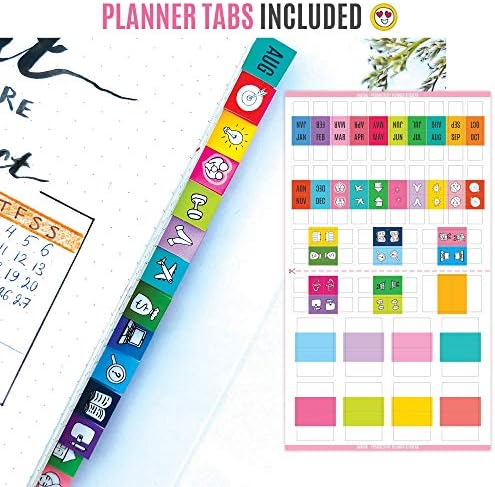 Adesivos do planejador Mirida - 1700 ícones de produtividade para adultos calendário - trabalho diariamente, orçamento, família, férias, diário - pacote de variedades com guias mensais