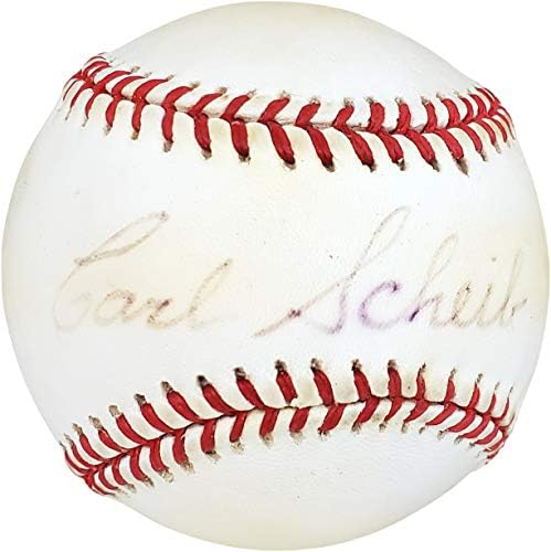 Carl Scheib autografou a NL Baseball St. Louis Cardinals, Philadelphia A's PSA/DNA C64099 - Bolalls autografados