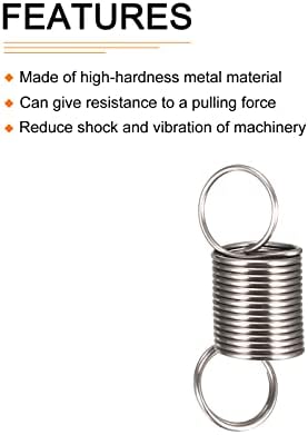DTGN 0,45x6x7mm mola de extensão - 10pack - bom para máquinas de reparo em casa - mola compactada prolongada de metal - prata - prata