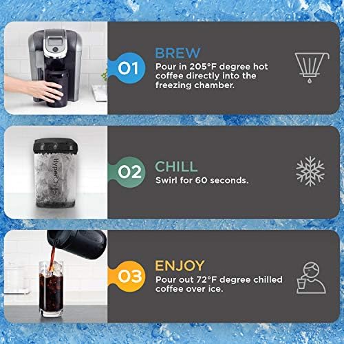 Cooler de café/bebida gelado patenteado HyperChiller HC2, novo, melhorado, mais forte e mais durável! Pronto em um minuto,