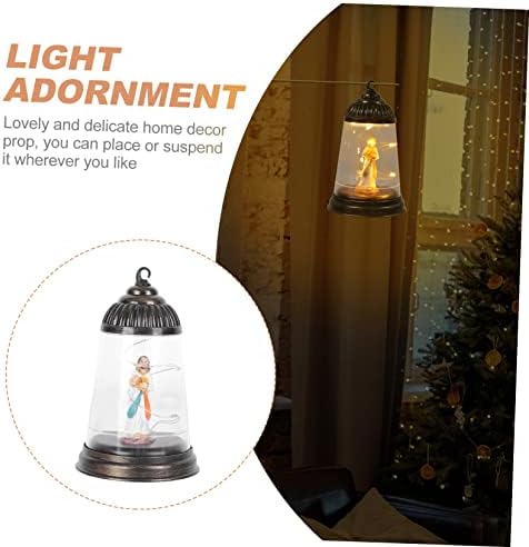 Nolitoy 1pc de Natal luzes de Natal Lâmpada de mesa Lâmpada de mesa LED Night Light Outdoor Wall Lantern Christmas Tea Lights Candle Candle Lantern Lantern Decoração da lanterna lustre de lâmpada de vento