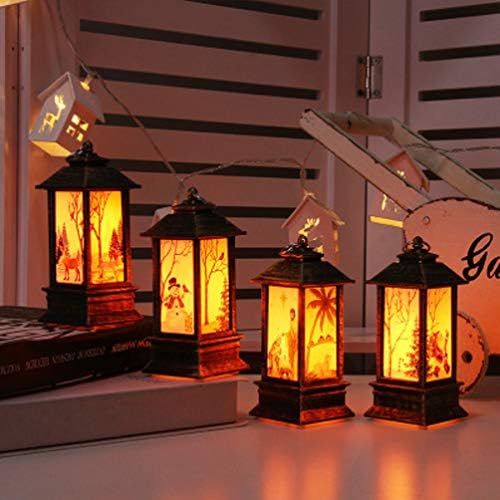 Winomo 2pcs Lanterna de Natal Decorativa LED LANTERN LANTERN LANTERN LIGHT UP Tabela de Natal Lâmpada de Natal Bubble Night Larrend Farireping Desktop Piece central Ornament Yard Garden Garden Decorações penduradas