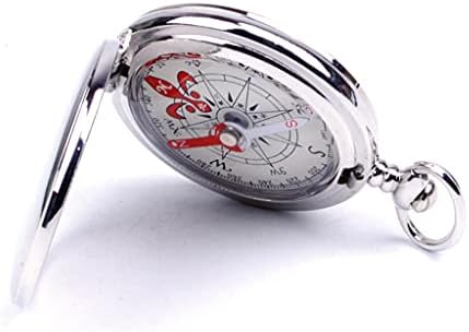 Gkmjki Pocket Watch Flip Compass portátil de navegação bússola luminosa no chaveiro de navegação escuro Chaves de bússola
