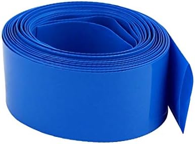 Novo LON0167 38mm Flat Ward Ward Withoute 10m Comprimento de eficácia confiável PVC Tubo de encolhimento de calor azul para 18650