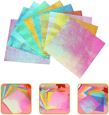 Sewacc 150pcs Origami Papel Double Suditel Glitter Scrappage Papers Square Dolding Papers Art Ofster Projetos de suprimentos