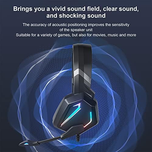 Fone de ouvido para jogos para PC Jopwkuin, multifuncionação de som de som de som de som de som surround que cancelamento